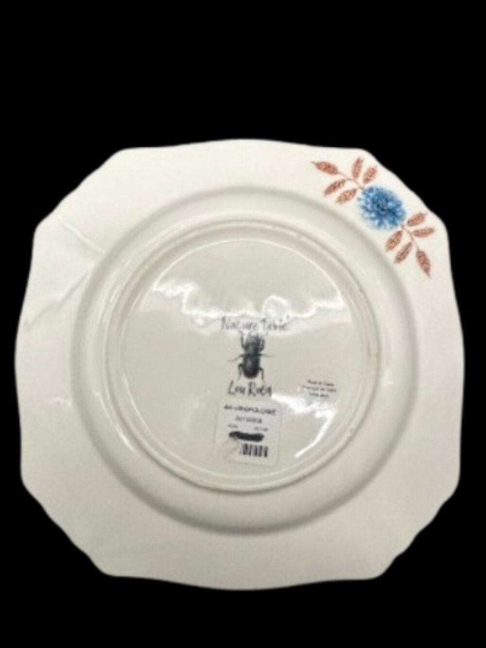 Vintage Anthropologie Lou Rota "Nature Table" Giraffe Floral 9" Plate NEW Cond. - Picture 4 of 5